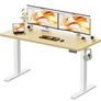 140 x 60 cm Standing Desk, Electric Height Adjustable Desk with 2 Hooks Image 10