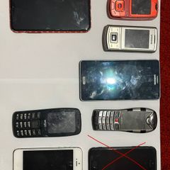 Bundle of 7 Phones: iPhone X, Vertu Replica, Samsung (Parts or Repair)