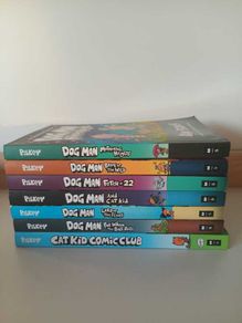 Dog Man  Cat Kid Book Bundle  Dav Pilkey 7 Books