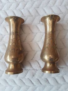 Brass Flower Holder X 2