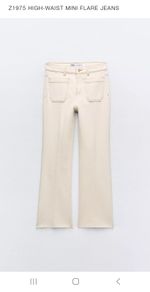Zara High Waist Mini Flare Jeans