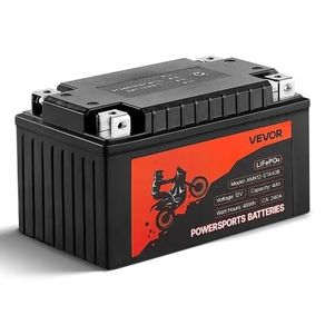 12 Volt 4Ah, LiFePO4 Lithium Pre-Charged Powersports Battery, Maintenance Free & High Performance, Compatible with ATV, Motorcycle, Jet Skis, Scooter, UTV, and More