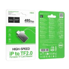 HOCO HB53 Mini iPhone To TF 2.0 Card Reader 480 Mbps Black