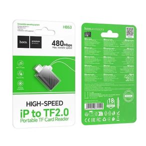 HOCO HB53 Mini iPhone To TF 2.0 Card Reader 480 Mbps Black
