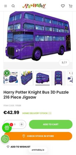 Harry Potter 3D Puzzle Knight Bus