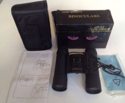 Hawk Eye 10 x 25 Binoculars Atlas Explorer with Purse and Srap