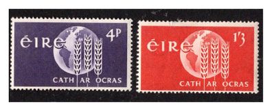 1963 Ireland Freedom From Hunger Commemorative Stamps Mint Never Hinged (MNH)