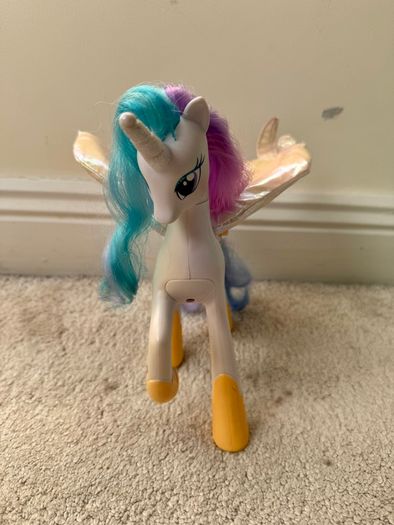 My Little Pony G4 Talking Princess Celestia speaks Polish approx. 21 cm. Used Plesae see photos