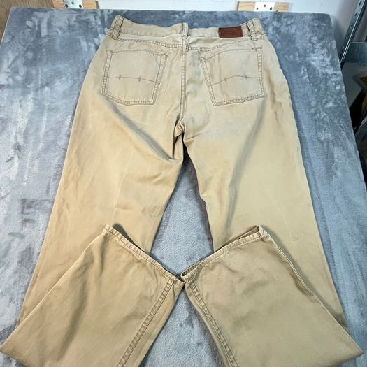 Polo Ralph Lauren Mens Trousers Chinos W36 L34 Beige Cotton Casual Zip