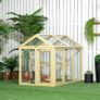 Large Chicken Run, Wooden Chicken coop, with Combinable Design - Natural Wood Finish Image 2