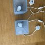 Pair of matching glass table lamps Image 2