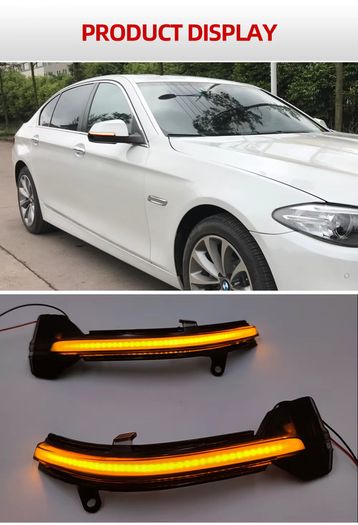 1 Pair For BMW 5 6 7 Series F10 F11 F07 F06 F12 F13 F01 Dynamic Turn Signal LED Rearview Mirror Indicator Blinker Repeater Light