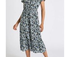 NEW Ladies Floral Print Tie Dress: Size 10