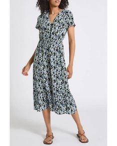 NEW Ladies Floral Print Tie Dress: Size 10