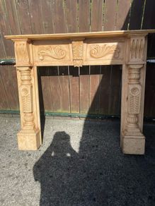 wooden fire surround