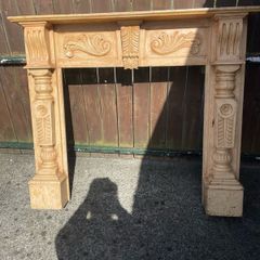 wooden fire surround