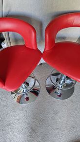 Red/ Chrome Stools