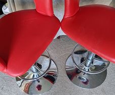 Red/ Chrome Stools