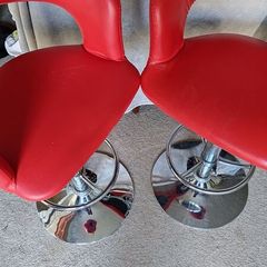 Red/ Chrome Stools
