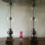 Vintage XL chrome & glass lamps Image 2