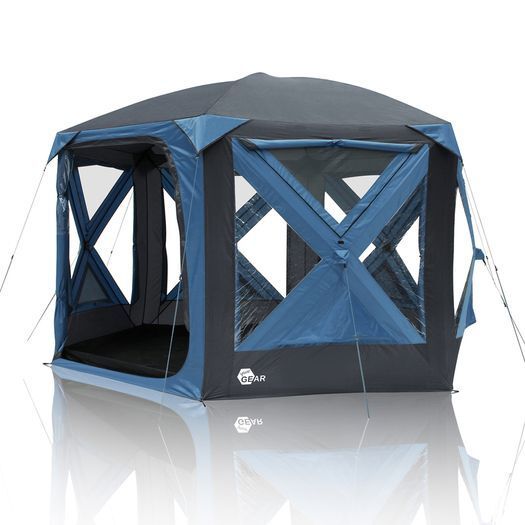 Pop Up Gazebo Tent for 4-6 Persons Family Tent Floor Pan Waterproof