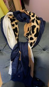 Dune Navy Leopard Scarf