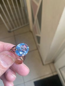aqua marine stone ring