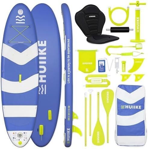 Stand Up Paddle Board with Premium Accessories - HUIIKE | Inflatable Paddle Boards for Adults | Stand Up Paddleboarding Great Stability Resistance | Inflatable SUP