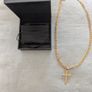 Adorato Jewelry 24k Gold Cross Figaro 22 inch chain Image 2