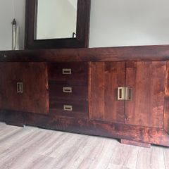 Sideboard with matching mirror
