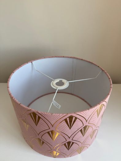 Pink and gold lampshade