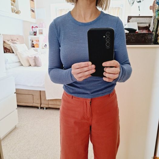 H&M Open Back Blue Jumper