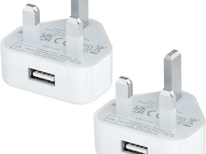 USB Plug UK,USB Charger Plugs Adaptor UK 5W Phone Plugs with USB Port Compact Mains Charge Head with Smart IC 5V 1AMP Charging Compatible with iPhone 13 12 11 SE XS XR X 8 7 6 5,iPad,Watch,2Pack