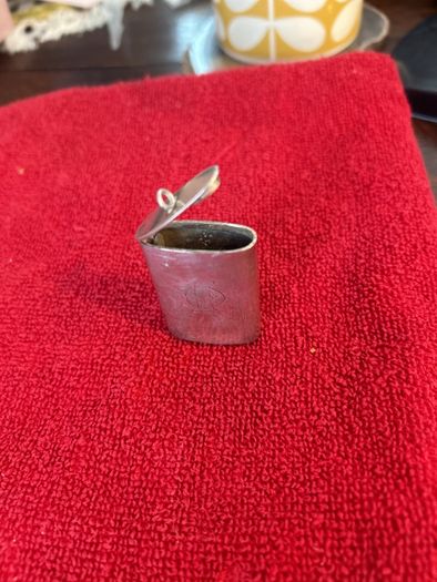 silver very old Vesta case