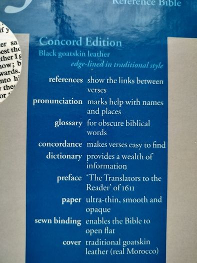 KJV Holy Bible Goatskin Cambridge Concord Black Letter Text on3n3ss