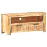 TV Cabinet 90x30x40 cm Solid Rough Mango Wood Image 7