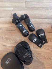 boxing gloves and shoes