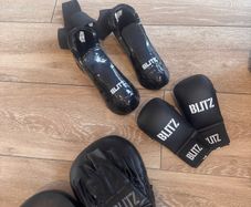 boxing gloves and shoes