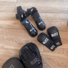 boxing gloves and shoes