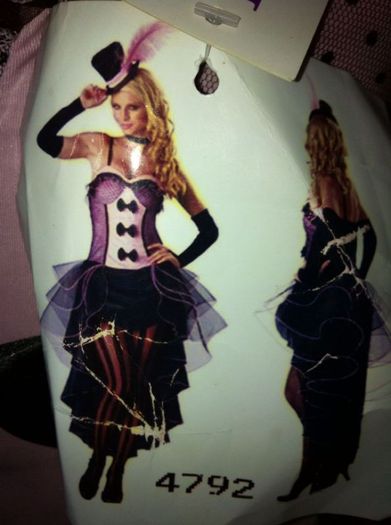 Sexy Pink and Black Moulin Rouge Fancy Dress Costume size 8-10