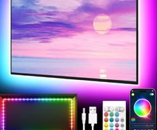 5M TV Backlight, for 45-75 Inch TV, Music Sync LED TV Light with Bluetooth Function - RGB Color Changing Light Strip for Home Theater 16.4ft