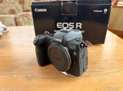 Canon EOS R Body, box, strap, battery & charger.