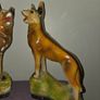 1930's pair of chalk Alsatians Image 3