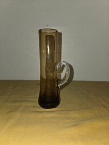 Vintage hand blown Amber Jug