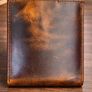 Genuine Leather Wallet for Men & Women Slim Trifold Card Holder Vintage Minimalist Wallet Valentine Day Gift Image 5