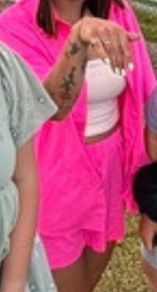 Pink co ord shorts set