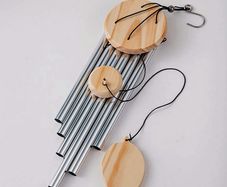 Large Boho Style Wind Chime - nice gift - with 6x chimes - all different length - for unique sound - from 16cm till 24cm long