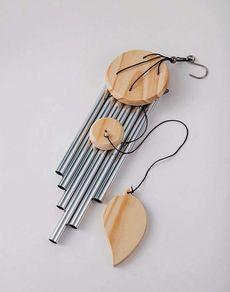 Large Boho Style Wind Chime - nice gift - with 6x chimes - all different length - for unique sound - from 16cm till 24cm long