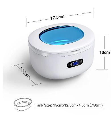 BRAND NEW Ultrasonic Cleaner Portable 40000Hz High Frequency Vibration Cleaning Machine Jewelry Glasses Watch Cleaning