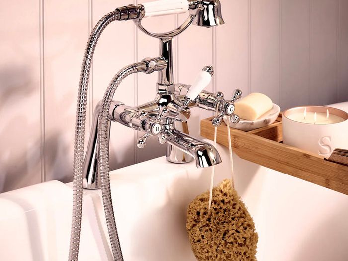 Traditional Victorian Tudor Bath Shower Mixer Tap | Chrome